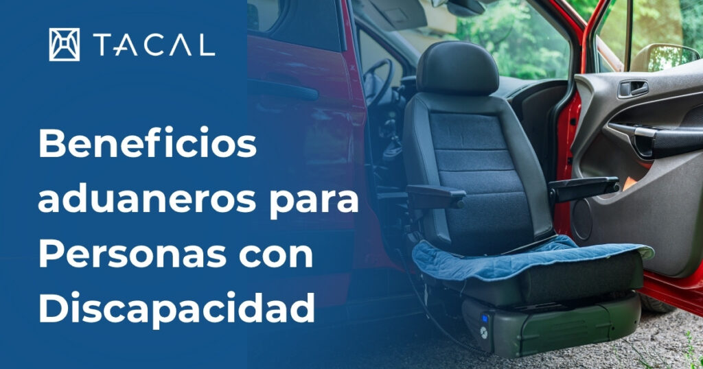 Beneficios aduaneros para personas con discapacidad: vehículo equipado con un asiento de transferencia para facilitar el acceso al automóvil.